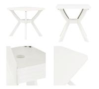 vidaXL Mesa bistró blanca de 70x70x72 cm, de plástico. Mesa de jardín. Mesas de jardín. Mesa bistró. Mesas bistró
