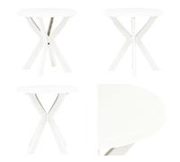 vidaXL Mesa bistró blanca, diámetro 70 cm, de plástico. Mesa de jardín. Mesas de jardín. Mesa bistró. Mesas bistró