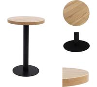 vidaXL Mesa bistró de color marrón claro, 50 cm, de MDF - Mesas de comedor