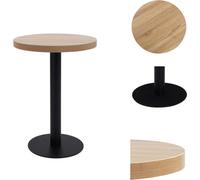 vidaXL Mesa bistró de color marrón claro, 60 cm, de MDF - Mesas de comedor