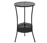 vidaXL Mesa bistró de Metal Negra 40x70 cm