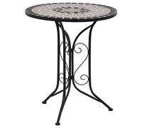 vidaXL Mesa bistro de mosaico cerámica gris 60 cm