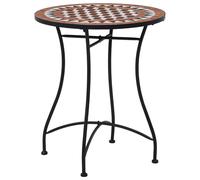 vidaXL Mesa bistró de mosaico cerámica marrón 60 cm