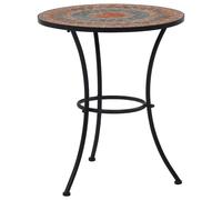 vidaXL Mesa bistró de mosaico cerámica naranja/gris 60 cm
