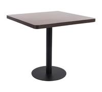 vidaXL Mesa bistró MDF marrón oscuro 80x80 cm