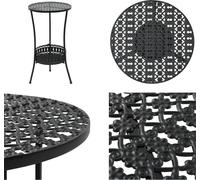 vidaXL Mesa bistró negra de 40x70 cm, de metal - Mesa - Mesas - Mesa alta - Mesas altas
