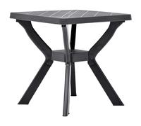 vidaXL Mesa bistró plástico gris antracita 70x70x72 cm