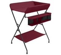 vidaXL Mesa cambiadora de hierro rojo