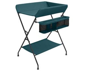 vidaXL Mesa cambiadora de hierro verde