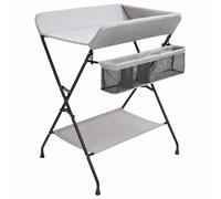 vidaXL Mesa cambiadora hierro gris claro
