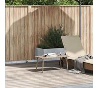 vidaXL Mesa centro jardín rectangular beige 80x40x37cm ratán sintético
