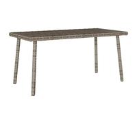 vidaXL Mesa de centro para jardín rectangular 80x40x37 cm ratán sintético gris