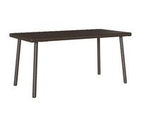 vidaXL Mesa de centro de jardín rectangular marrón 80x40x37 cm