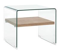 vidaXL Mesa Centro Vidrio Templado Transparente Mobiliario Hogar Decoración Moderna Estilo Minimalista Atemporal Vidrio Seguro Resistente 50x50x45cm
