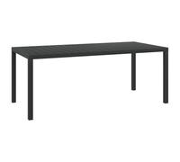 vidaXL Mesa Comedor de Jardín 185x90x74 Negro Aluminio Mueble Mobiliario Patio