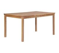 vidaXL Mesa Comedor Exterior 150x90x77 Mesita Mueble Cocina Madera Maciza Teca