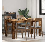 vidaXL Mesa comedor madera contrachapada roble ahumado 140x74,5x76 cm