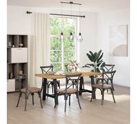vidaXL Mesa de comedor NOAIN patas en A madera maciza de pino 180x90x75 cm