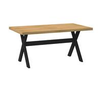vidaXL Mesa Comedor NOAIN Patas Forma X Madera Maciza Pino 160x90x75cm