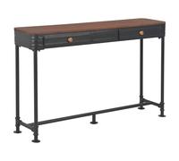 vidaXL Mesa consola con 2 cajones 120x30x75 cm madera maciza abeto