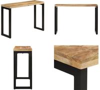 vidaXL Mesa consola de 110x35x76 cm, madera maciza de mango sin tratar - Mesa consola - Mesas consola - Mesa - Mesa de entrada