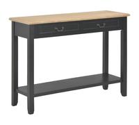 vidaXL Mesa Consola de Madera Mobiliario Decoración de Hogar Interior Toque de Estilo Elegante Moderno Duradera y Resistente Negra 110x35x80cm