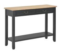vidaXL Mesa consola de madera negro 110x35x80 cm