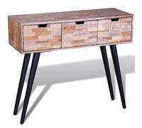 vidaXL Mesa Consola de Teca reciclada Mueble de casa decoración hogar Bricolaje