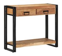 vidaXL Mesa Consola Marrón 90 x 33 x 75 cm Madera de Acacia Sólida