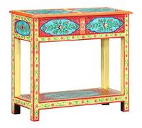 vidaXL Mesa Consola Pintada a Mano Cocina Escritorio Comedor Pasillo de Entrada Recibidor Auxiliar Vestíbulo Salón Dormitorio Madera Maciza de Mango
