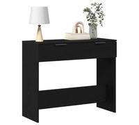 vidaXL Mesa Consola Roble Negro 30 x 36 x 75 cm Madera de ingeniería, Consola Moderna, Estrecha y Resistente, organizar tu Entrada y Decorar con Estilo
