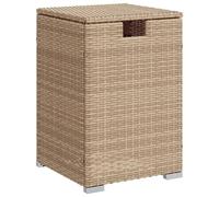 vidaXL Mesa Cubierta para Bombona de Propano, Mesita de Tanque de Gas, Caja Almacenamiento de Bombona de Propano, Mueble Exterior, Ratán Beige