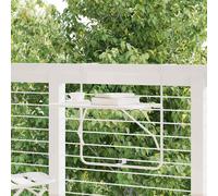 vidaXL Mesa de balcón acero blanca 60x40 cm