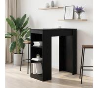vidaXL Mesa de Bar 95 x 47 x 103,5 cm Madera de ingeniería Roble Negro