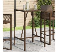 vidaXL Mesa de bar de exterior ratán sintético marrón 70x70x110 cm