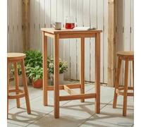 vidaXL Mesa de Bar Natural 60 x 60 x 105 cm Teak Sólido