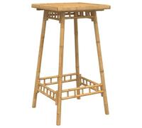 vidaXL Mesa de Bar para Exterior Cuadrada de bambú 55x55x100 cm, Mesa de Bar al Aire Libre, Mesa Alta al Aire Libre, Mesa de Pub de jardín
