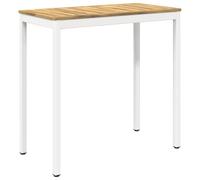 vidaXL Mesa de Bar para Jardín Blanco 108,5 x 55 x 105 cm