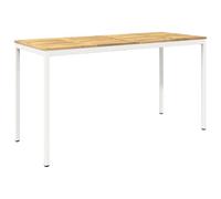 vidaXL Mesa de Bar para Jardín Blanco 196 x 80,5 x 105 cm