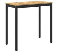 vidaXL Mesa de Bar para Jardín Blanco y Negro 108,5 x 55 x 105 cm