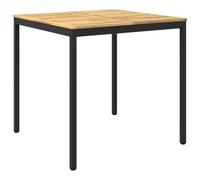 vidaXL Mesa de Bar para Jardín Blanco y Negro 110 x 108,5 x 105 cm
