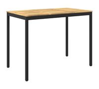 vidaXL Mesa de Bar para Jardín Blanco y Negro 141 x 80,5 x 105 cm