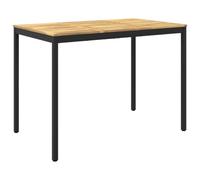 vidaXL Mesa de Bar para Jardín Blanco y Negro 147 x 88,5 x 105 cm