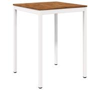 vidaXL: Mesa de bar para jardín, color natural y blanco, 80 x 80,5 x 105 cm