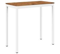 vidaXL Mesa de Bar para Jardín Natural y Blanco 108,5 x 55 x 105 cm