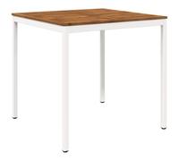 vidaXL Mesa de Bar para Jardín Natural y Blanco 110 x 108,5 x 105 cm