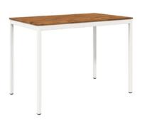 vidaXL Mesa de Bar para Jardín Natural y Blanco 147 x 88,5 x 105 cm