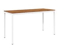 vidaXL Mesa de Bar para Jardín Natural y Blanco 196 x 80,5 x 105 cm