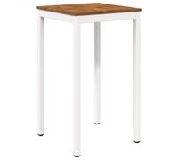 vidaXL Mesa de Bar para Jardín Natural y Blanco 60 x 60,5 x 105 cm