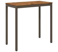 vidaXL Mesa de Bar para Jardín Natural y Café 108,5 x 55 x 105 cm